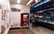 Imatge de l'exposició sobre els 50 anys de l'Aplec Sardanista del Baix Camp al Mercat Central