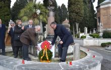 Homenatge a Marià Fortuny al Cementiri del Verano a Roma