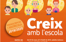 Imatge campanya preinscripció escolar Reus 2019-2020