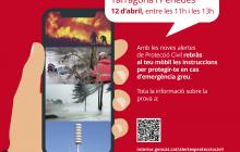Cartell del Simulacre d’alertes d’emergència via missatges de telefonia mòbil