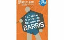 Cartell de la Capital de la Cultura Catalana Reus 2017 als barris