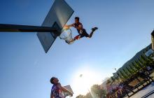 Imatge dels Crazy Dunkers en acció. FOTO: Jonathan Fontaine