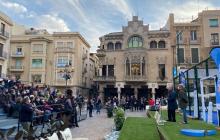 Un moment de l'acte d'inauguració, que ha tingut lloc aquesta tarda al Mercadal.