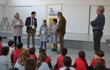 Imatge de la presentació de la campanya de reciclatge #jogroc a l'Escola Isabel Besora